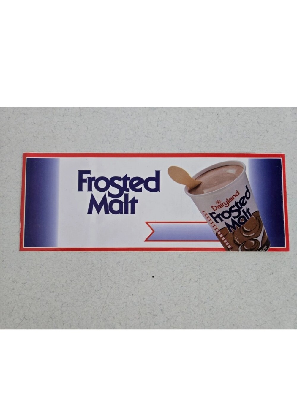 Ice Cream Dairyland Frosted Malt Cooler Sticker Vintage